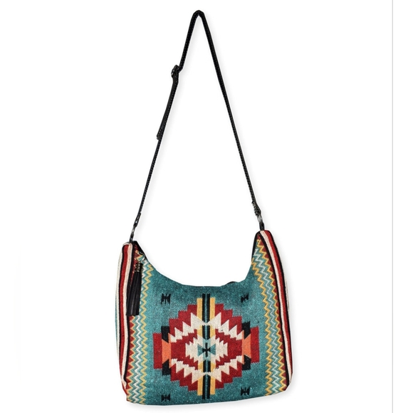 El Paso Saddleblanket Handbags - Gypsy Crossbody Bag - Southwest Style - Ethnic Inspired Design - Soft Cotton
